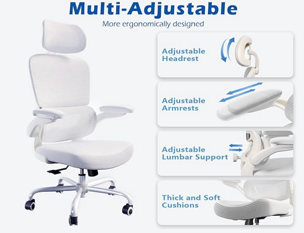 Adjustable Mesh Office Chair with Headrest