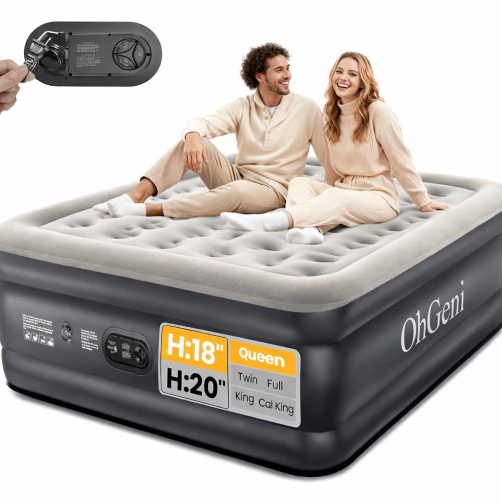 Inflatable Air Mattress with Built-In Electric Pump