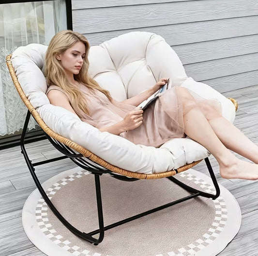 Soft Cushion Rocking Lounge Chair Modern Comfort Design
