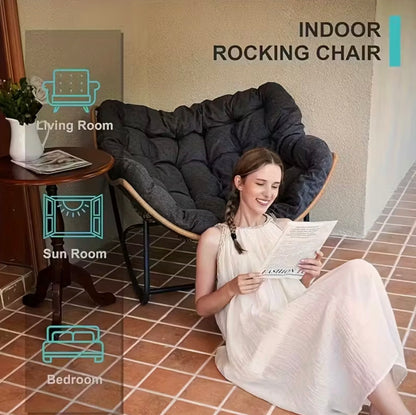Soft Cushion Rocking Lounge Chair Modern Comfort Design
